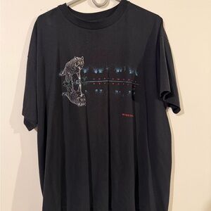 Wisconsin Northwoods Wolf Black T-Shirt